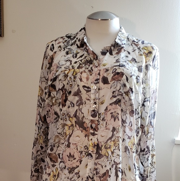 I Jeans By Buffalo Floral Button Up Shirt - Picture 2 of 7